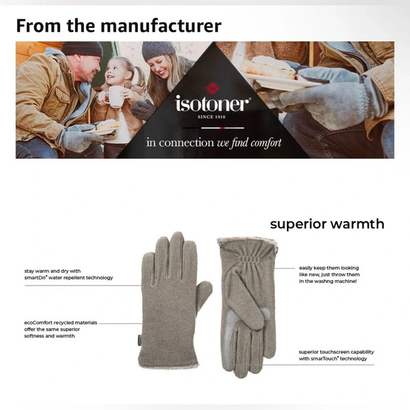 Isotoner women’s gloves in black - Picture 5 of 9